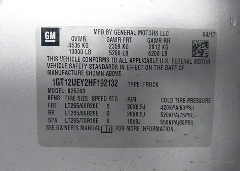 1GT12UEY2HF192132